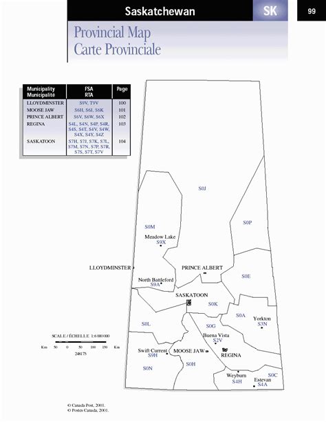 saskatchewan postal code map.